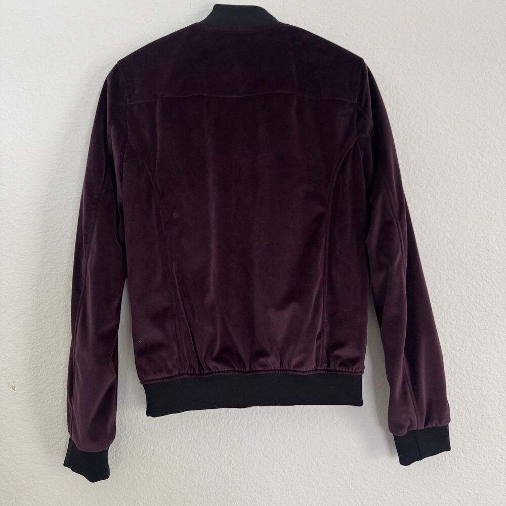 River Island Men Jacket Dark Red Purple Burgundy Bomber Versify Size XS - Picture 12 of 12